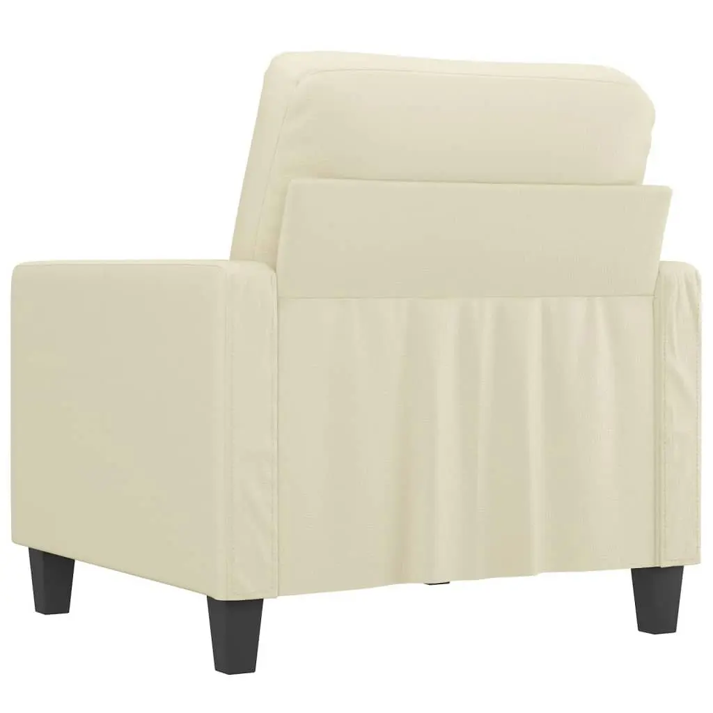 Sofa Chair Cream 60 cm Faux Leather 359128