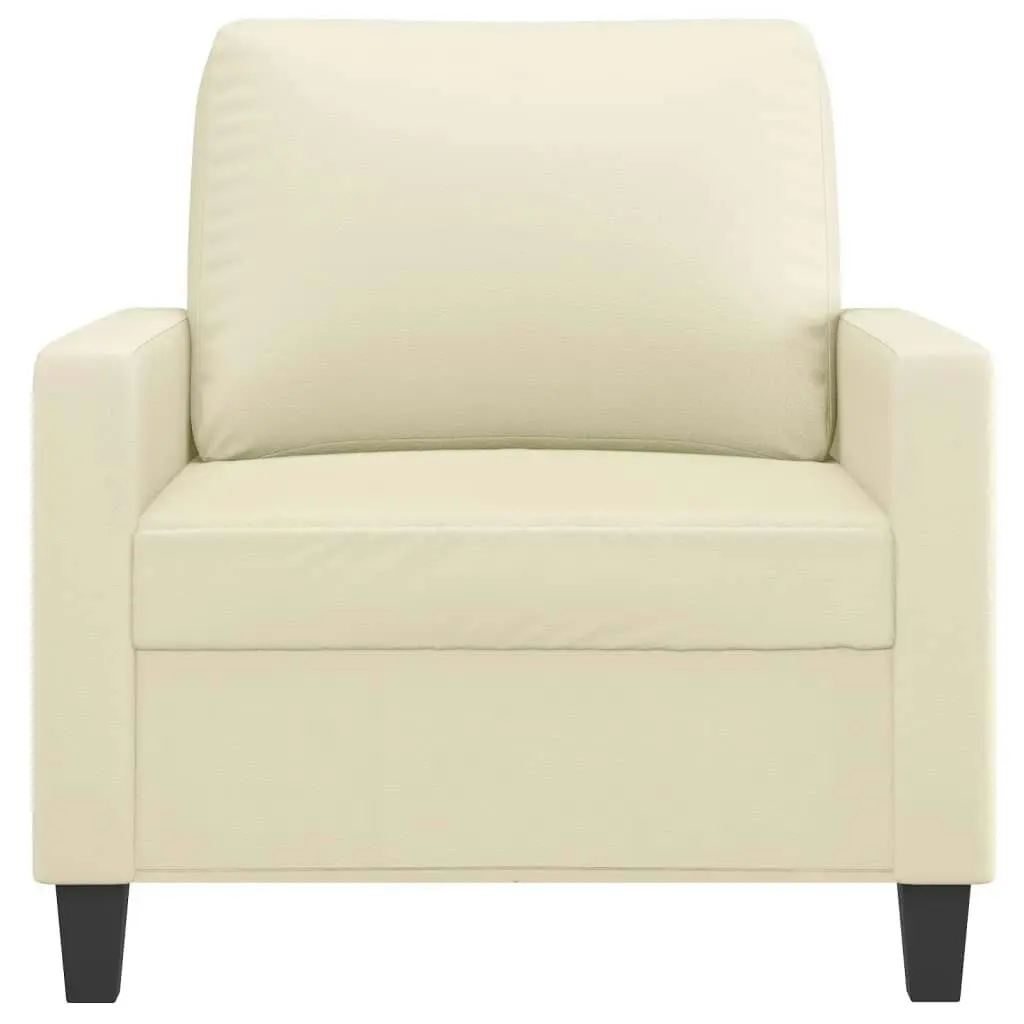 Sofa Chair Cream 60 cm Faux Leather 359128