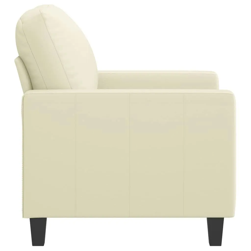 Sofa Chair Cream 60 cm Faux Leather 359128