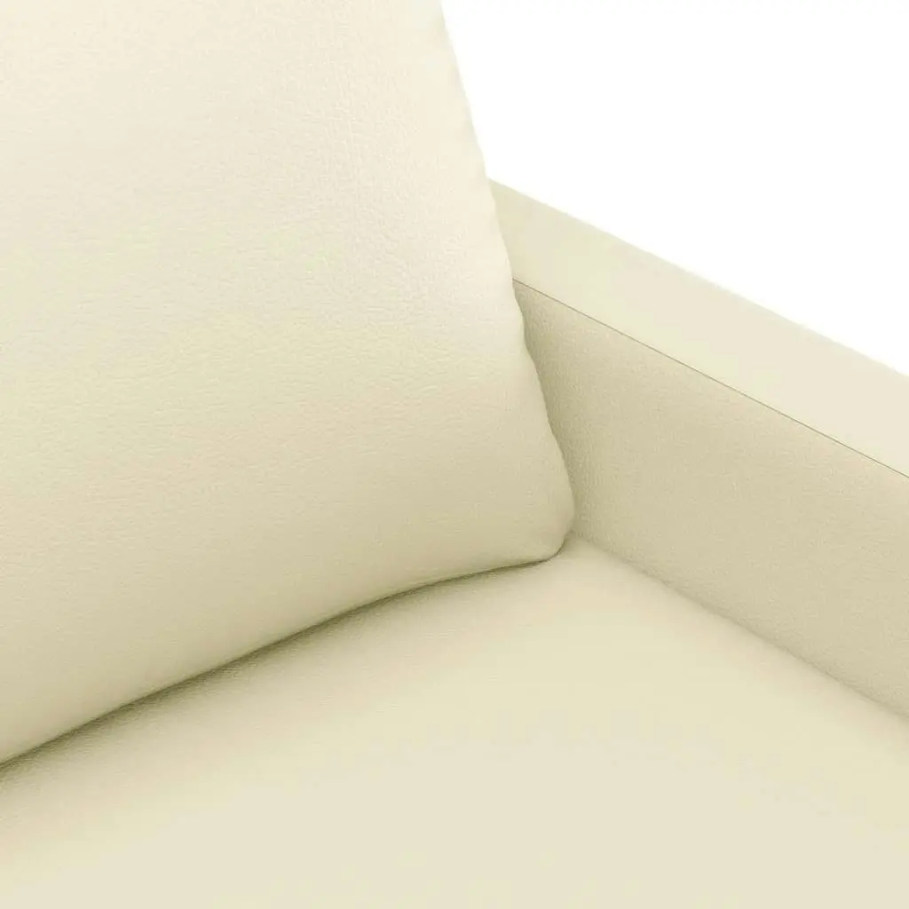 Sofa Chair Cream 60 cm Faux Leather 359128