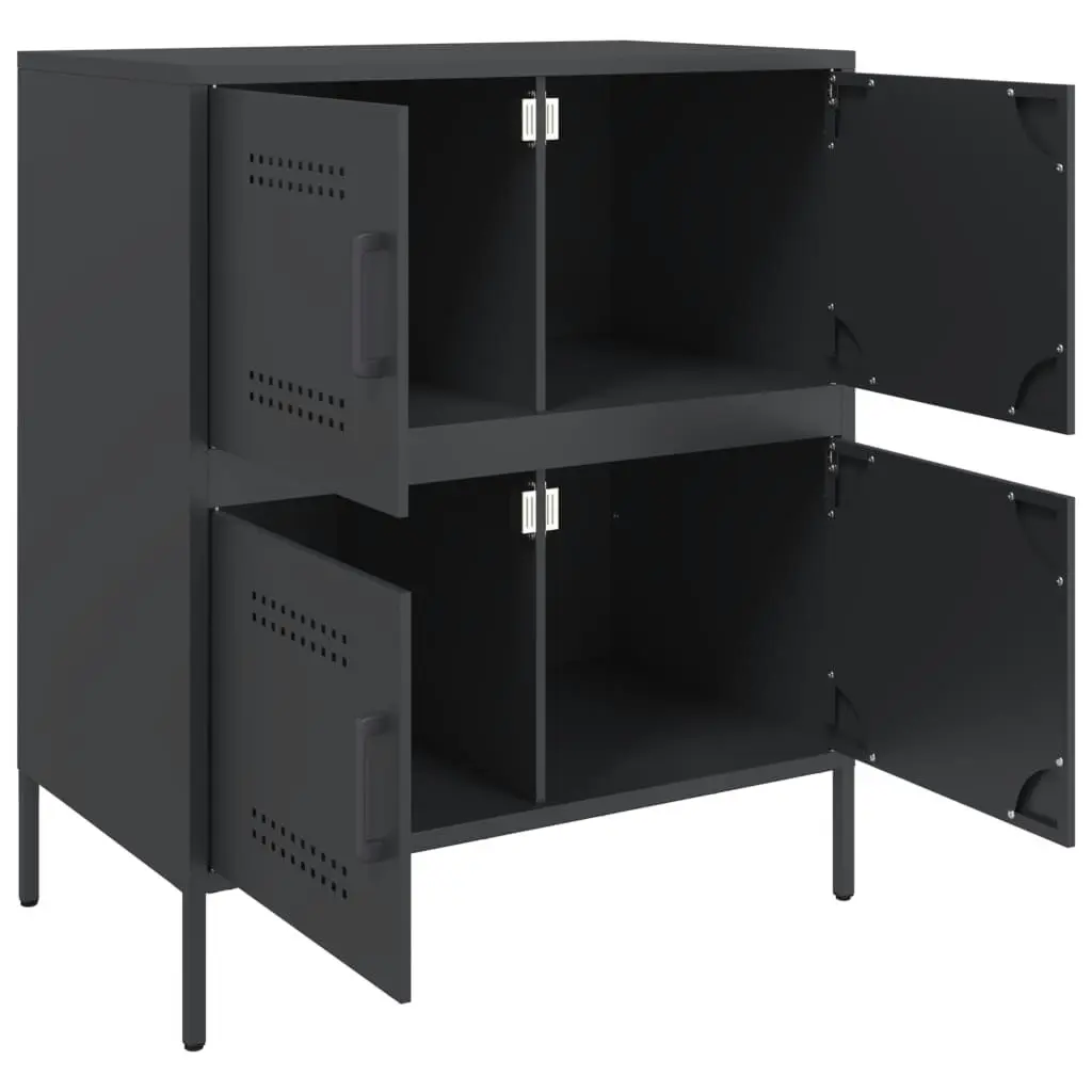 Sideboard Black 68x39x79 cm Steel 842952