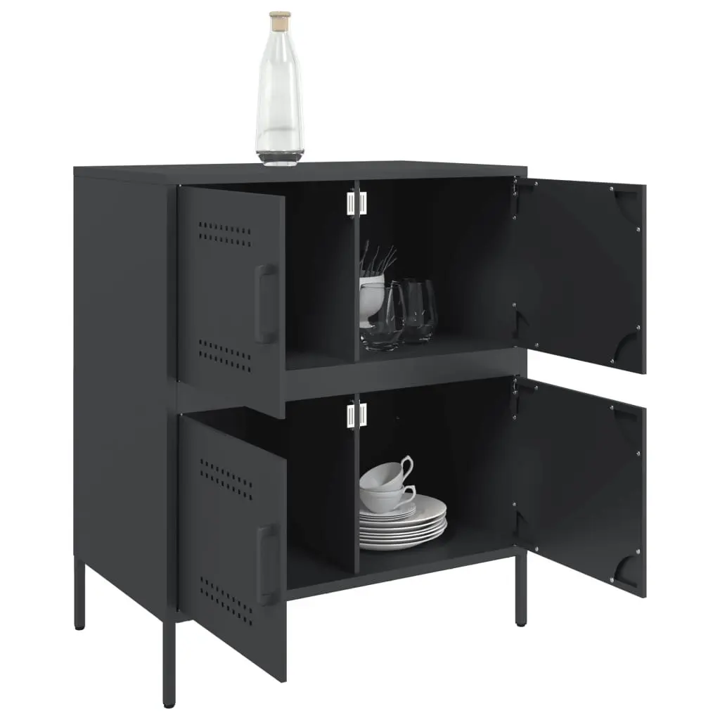 Sideboard Black 68x39x79 cm Steel 842952