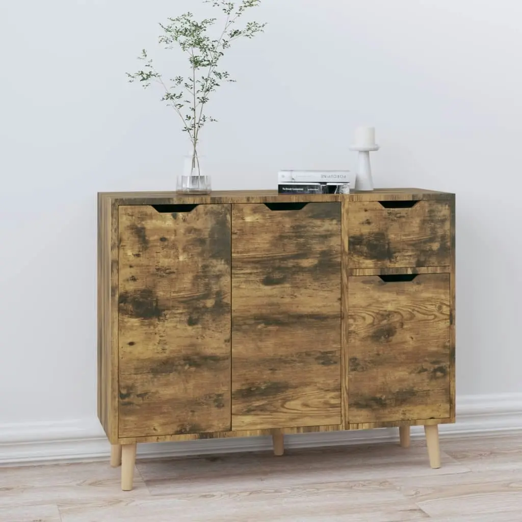 Sideboard Smoked Oak 90x30x72 cm Engineered Wood 326821