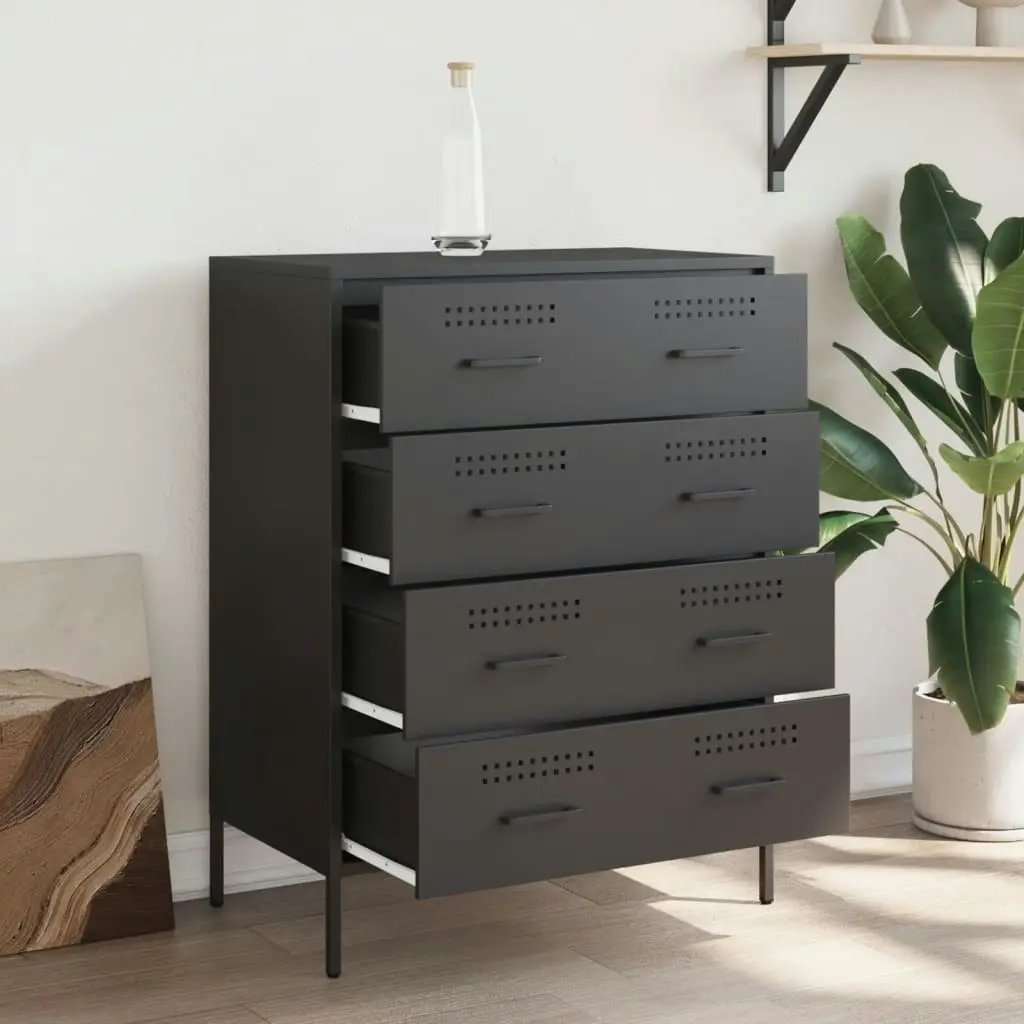 Sideboard Black 68x39x89 cm Steel 842982