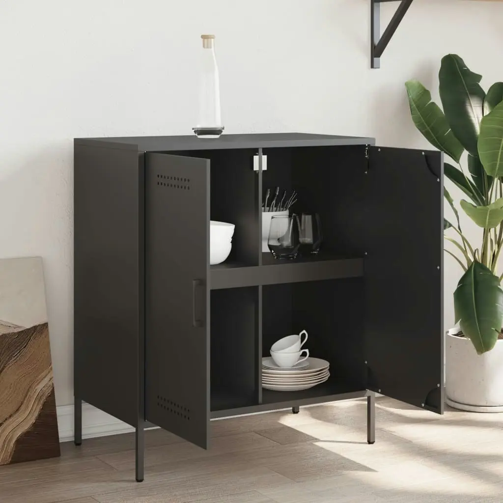 Sideboard Black 68x39x79 cm Steel 842976