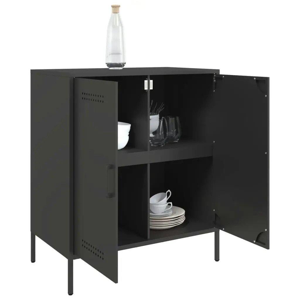 Sideboard Black 68x39x79 cm Steel 842976