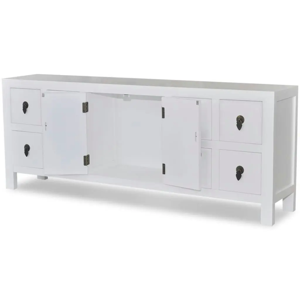 Wooden Sideboard Asian Style with 8 Drawers and 2 Doors 241733