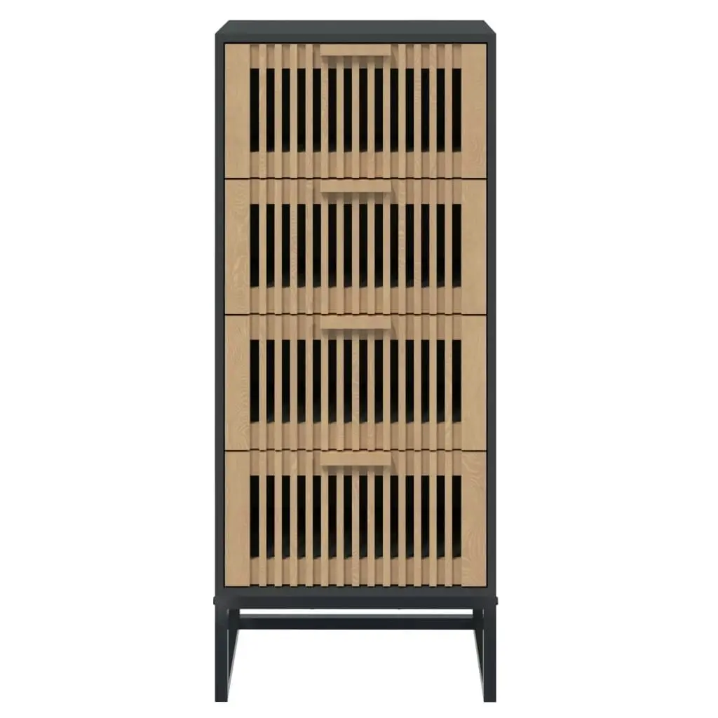 Highboard Black 40x30x95 cm Engineered Wood 352125