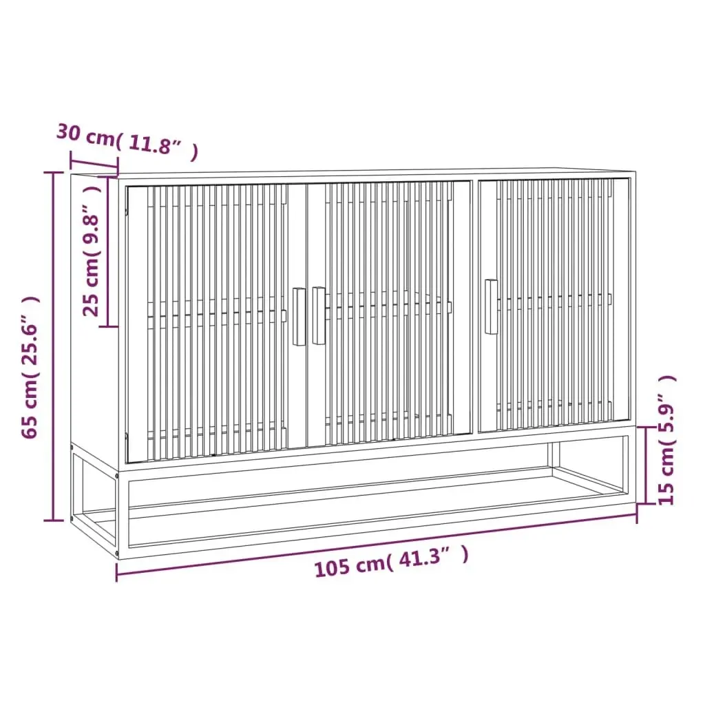 Sideboard White 105x30x65 cm Engineered Wood 352121