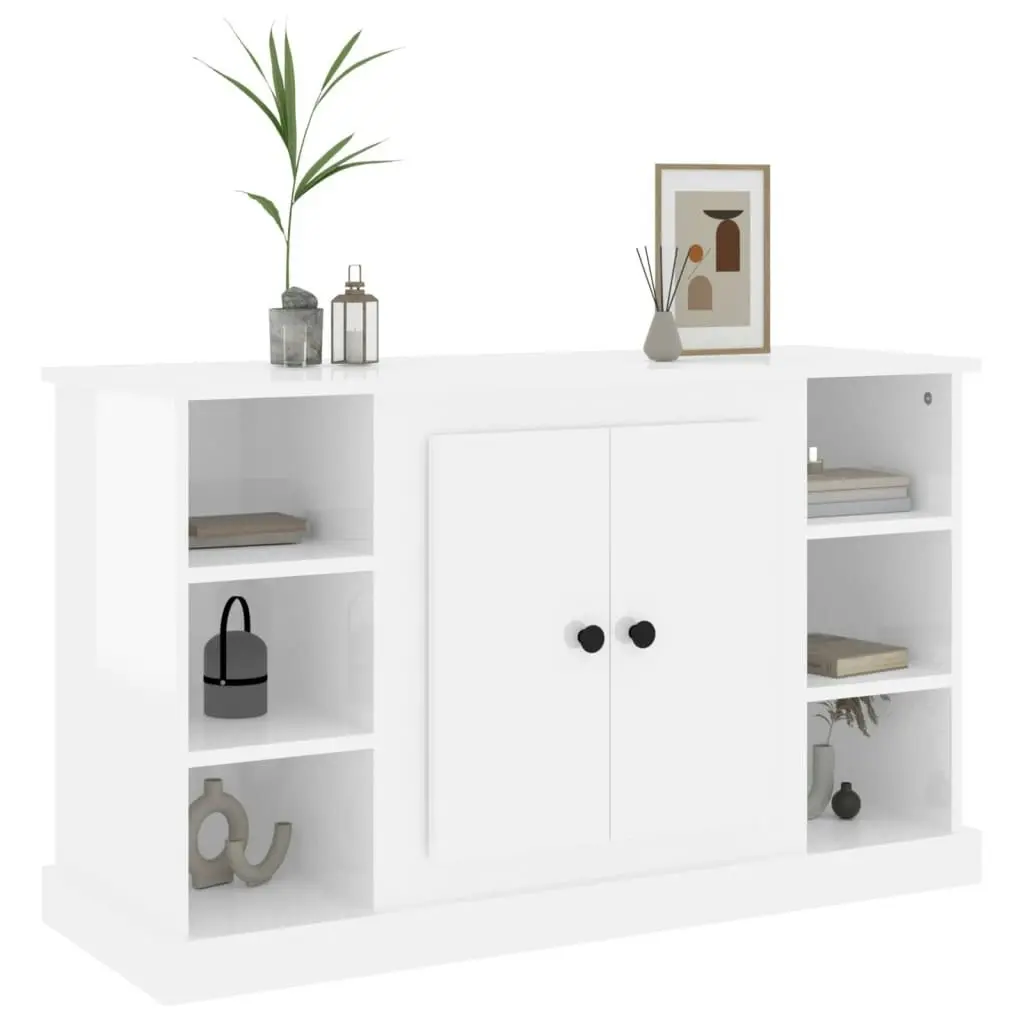 Sideboard High Gloss White 100x35.5x60 cm Engineered Wood 816442