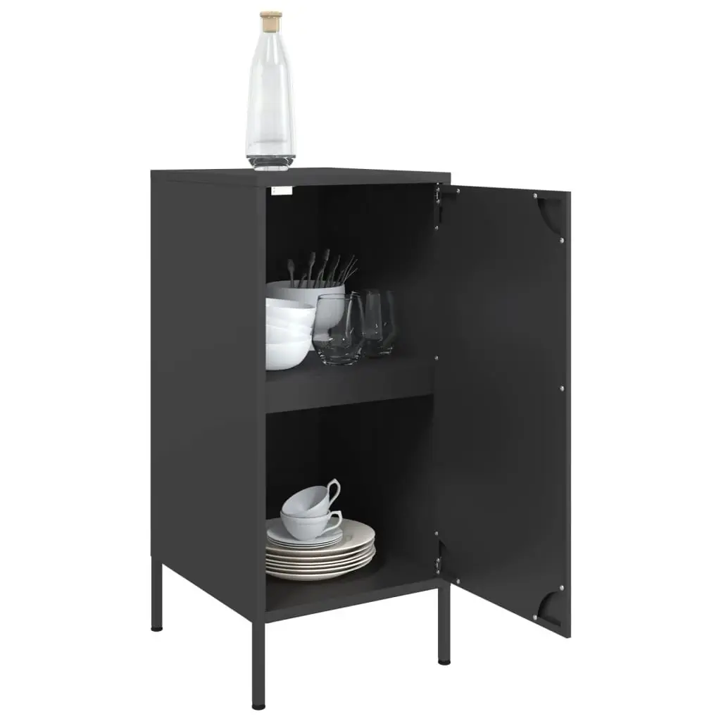 Sideboards 2 pcs Black 36x39x79 cm Cold-rolled Steel 843013