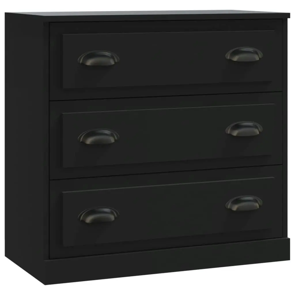 Sideboards 2 pcs Black Engineered Wood 3185240