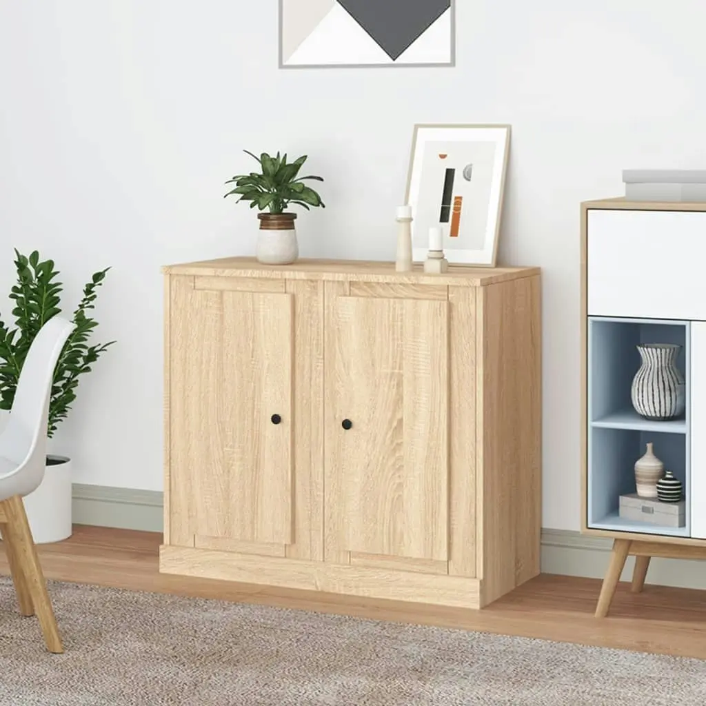 Sideboards 2 pcs Sonoma Oak 37.5x35.5x67.5 cm Engineered Wood 816207