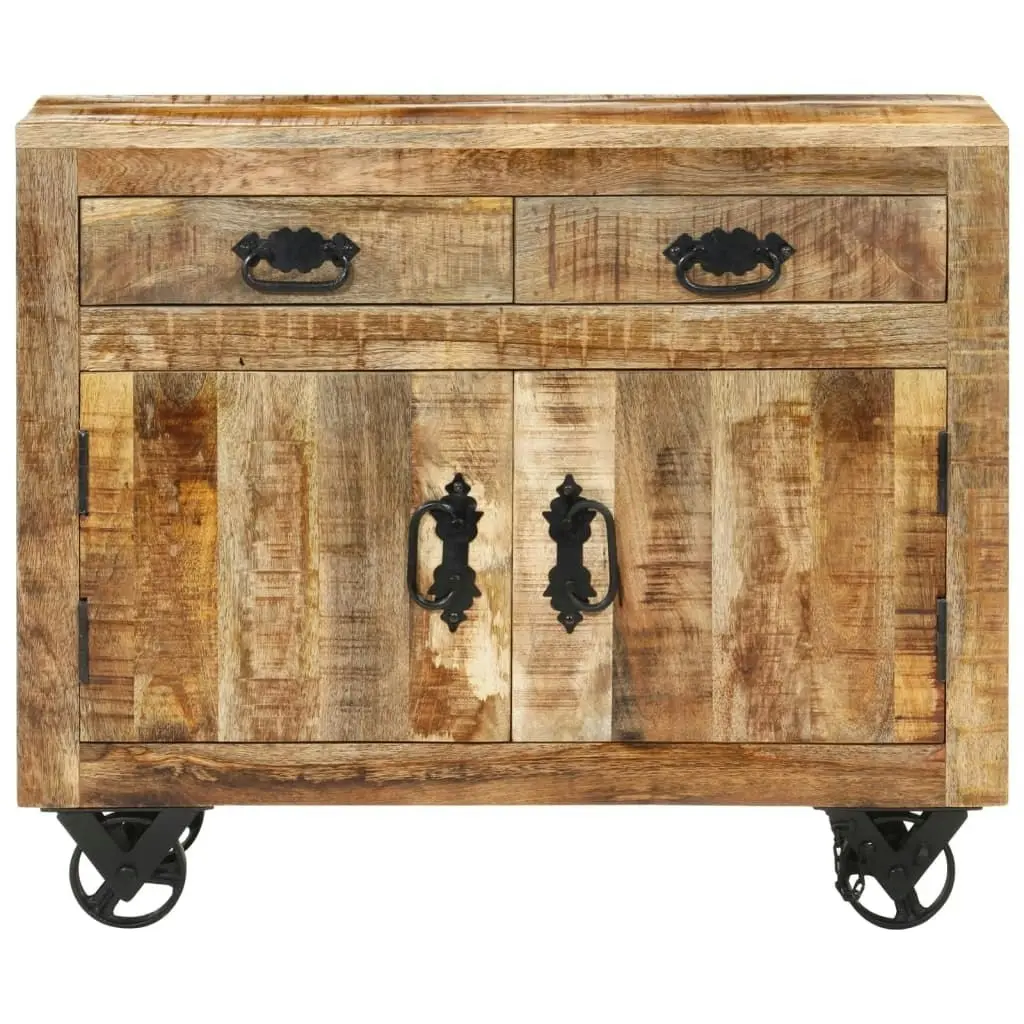 Sideboard 80x30x65 cm Solid Rough Wood Mango 351689