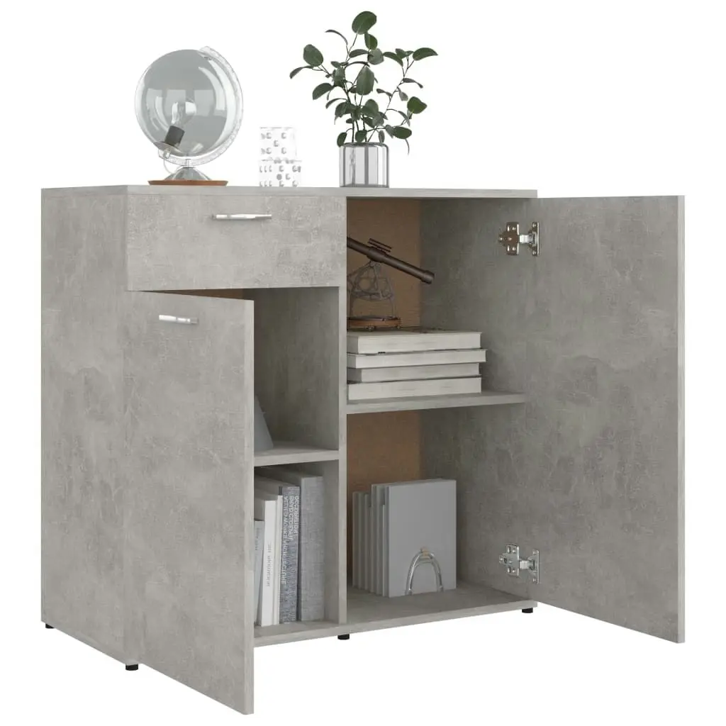 Sideboard Concrete Grey 80x36x75 cm Engineered Wood 801827