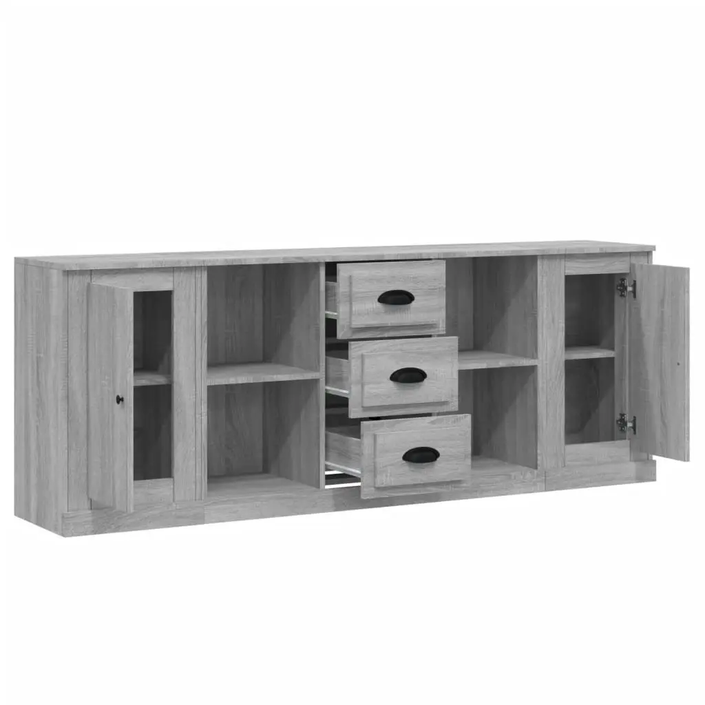 Sideboards 3 pcs Grey Sonoma Engineered Wood 3185261