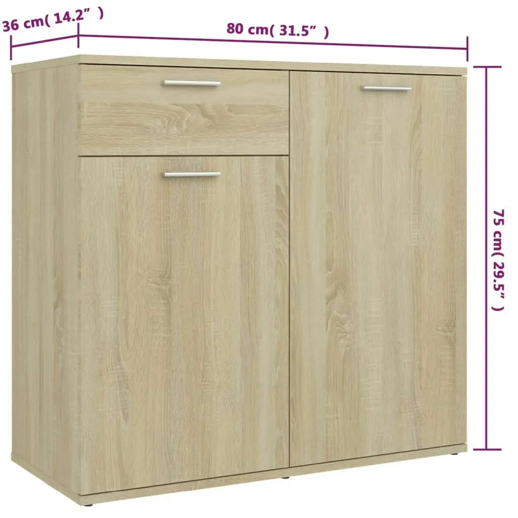 Sideboard Sonoma Oak 160x36x75 cm Engineered Wood 3074930