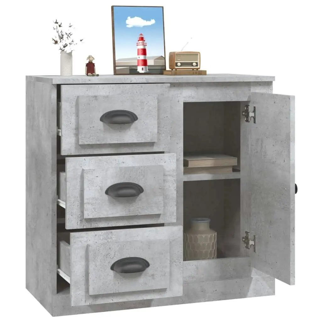 Sideboard Concrete Grey 70x35.5x67.5 cm Engineered Wood 816196