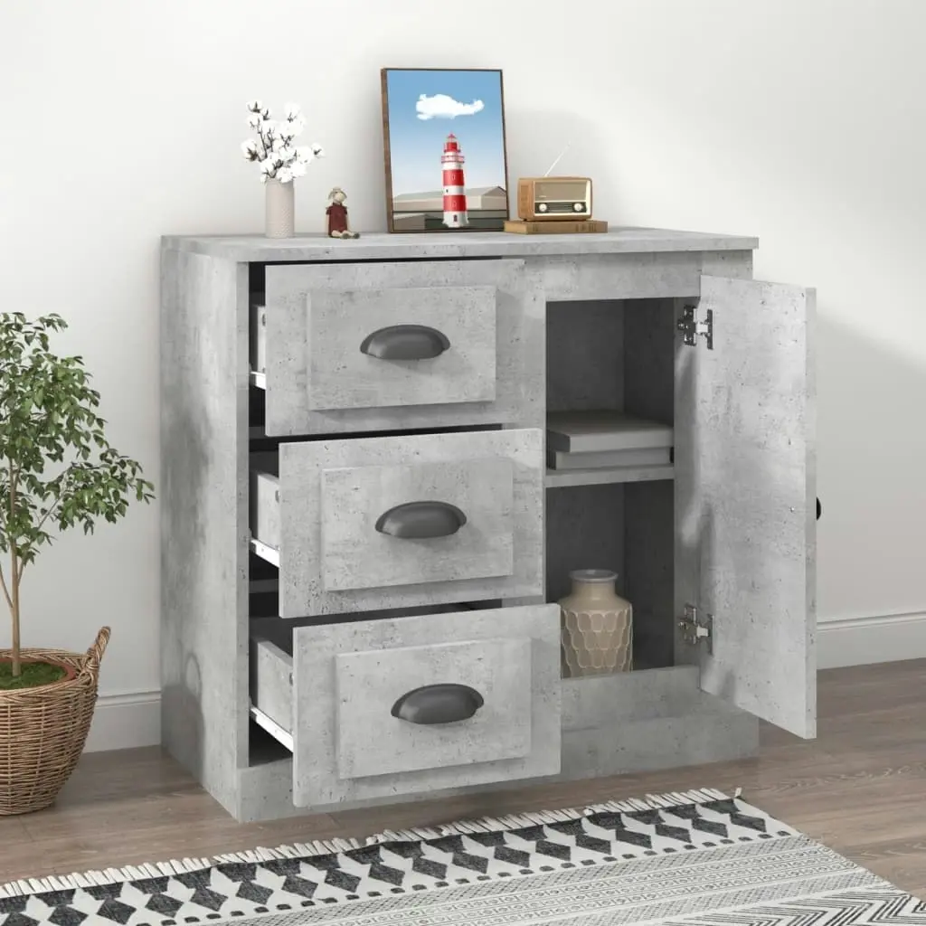 Sideboard Concrete Grey 70x35.5x67.5 cm Engineered Wood 816196