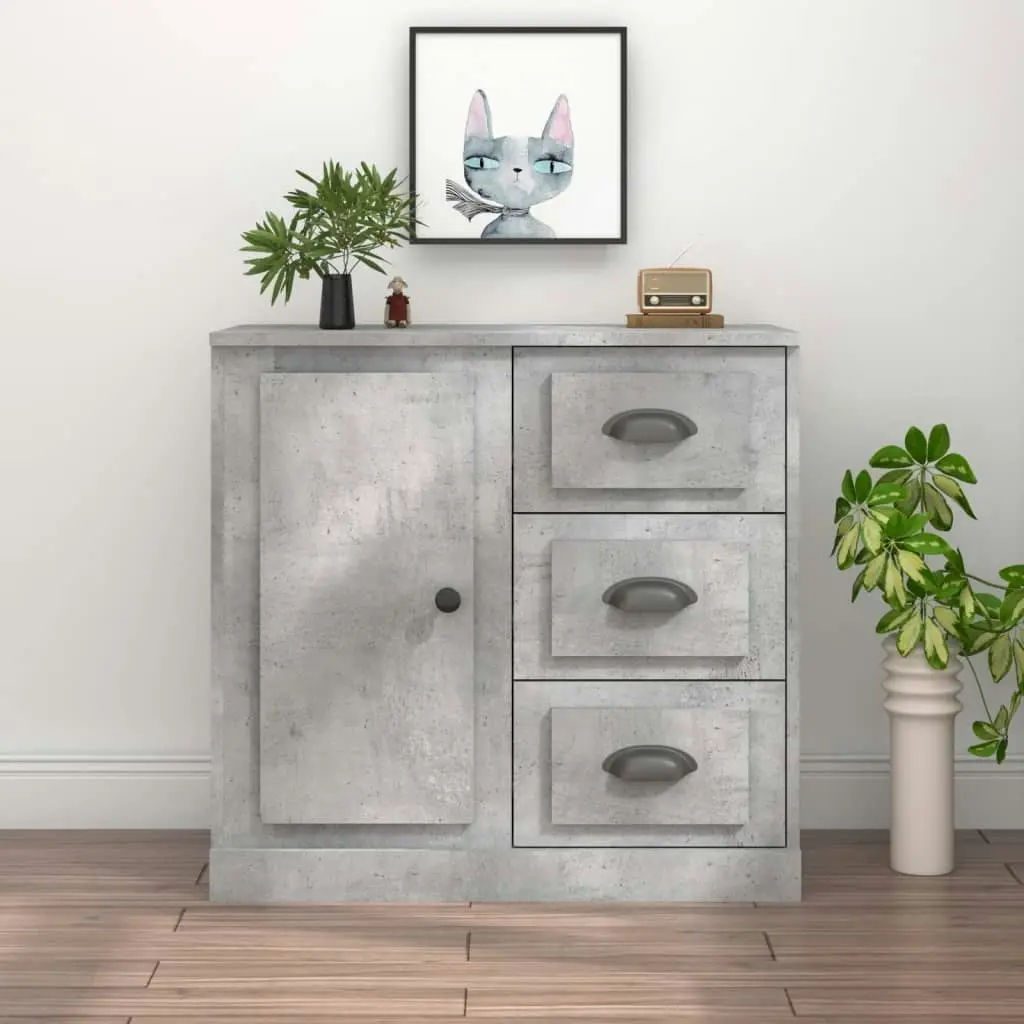 Sideboard Concrete Grey 70x35.5x67.5 cm Engineered Wood 816196