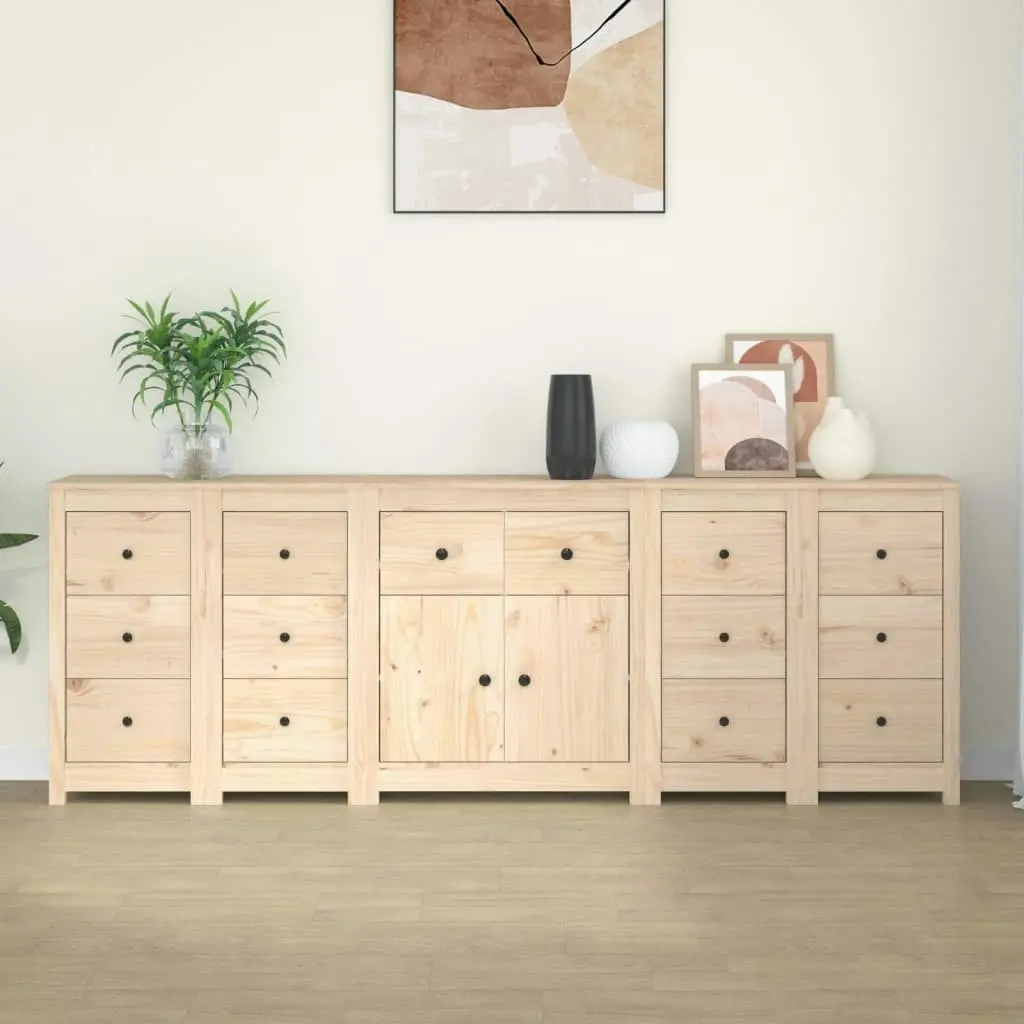 Sideboard 230x35x80 cm Solid Wood Pine 3114089