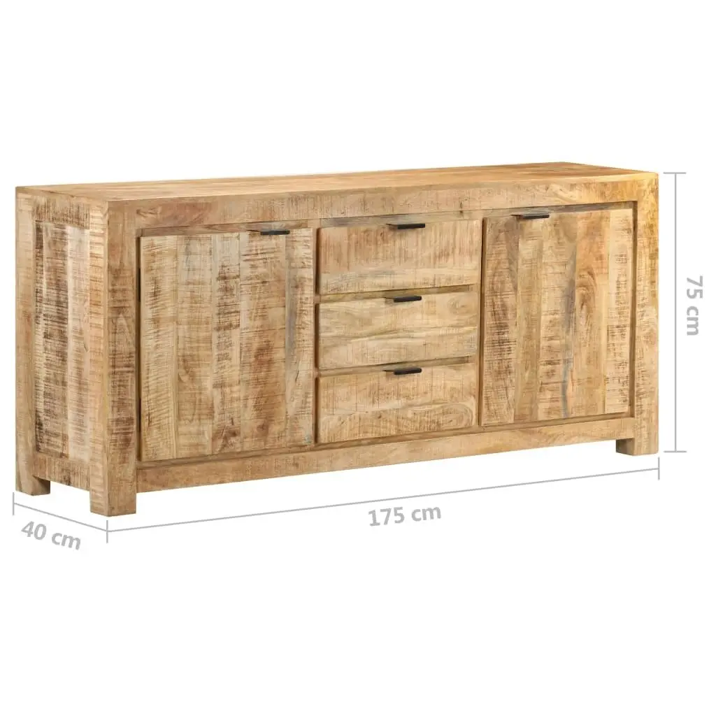 Sideboard 175x40x75 cm Rough Mango Wood 320395