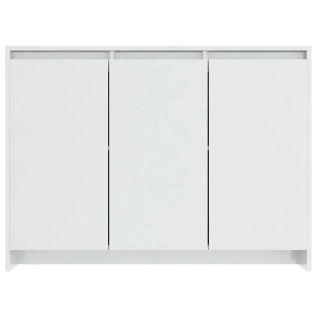 Sideboard High Gloss White 102x33x75 cm Engineered Wood 809779