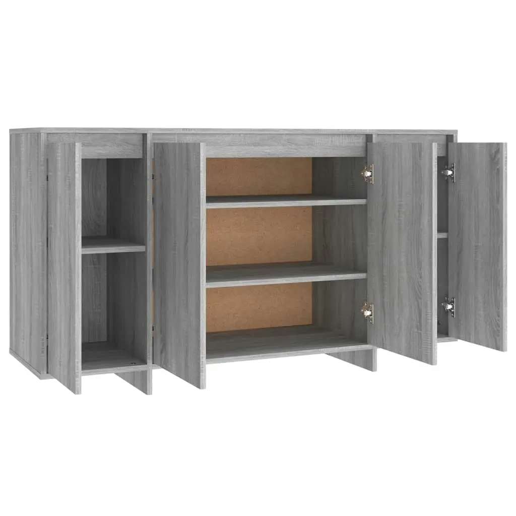 Sideboard Grey Sonoma 135x41x75 cm Engineered Wood 813057