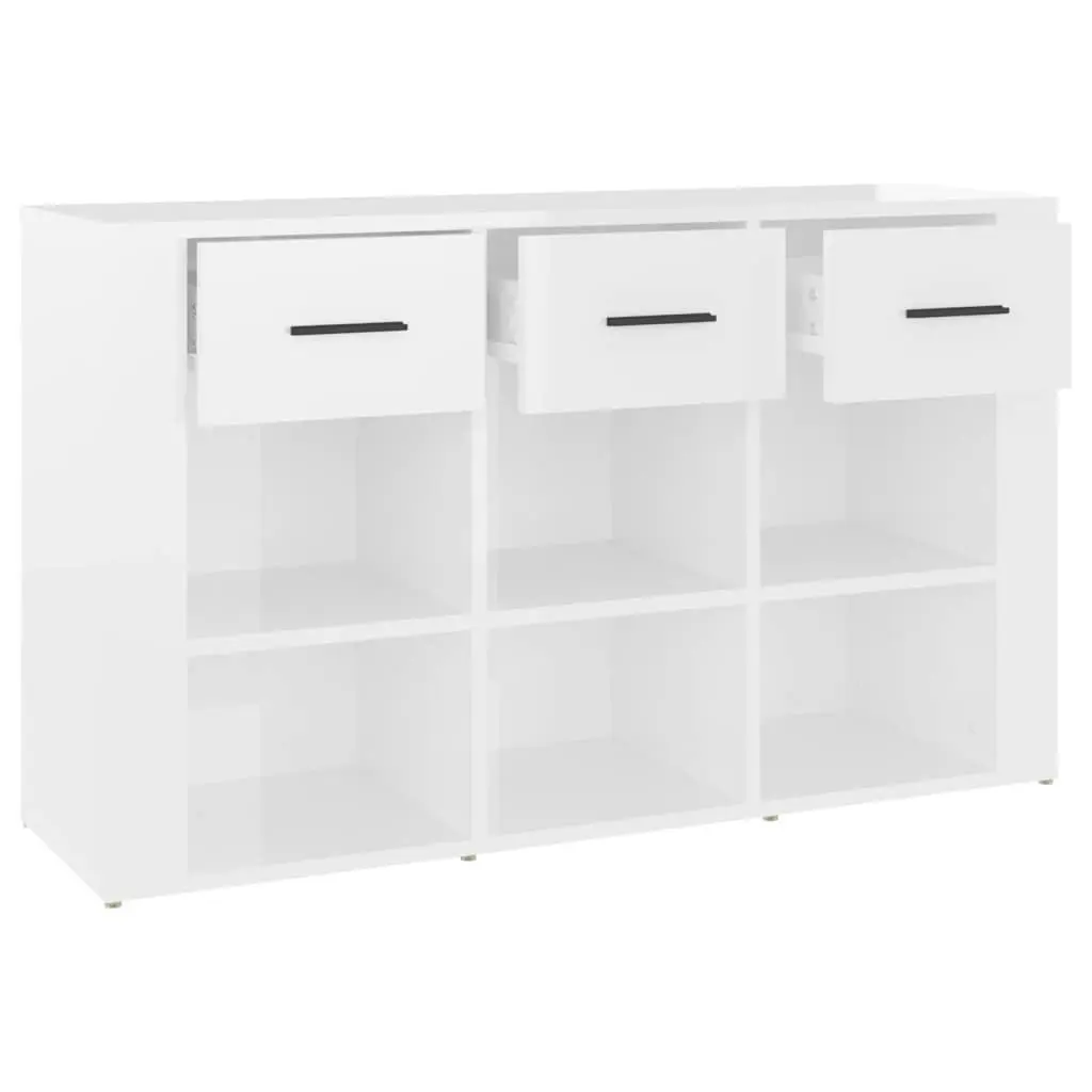 Sideboard High Gloss White 100x30x59.5 cm Engineered Wood 821006