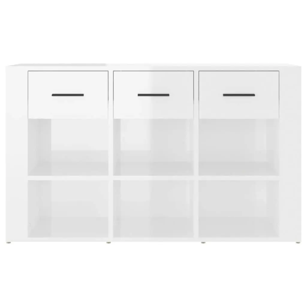 Sideboard High Gloss White 100x30x59.5 cm Engineered Wood 821006