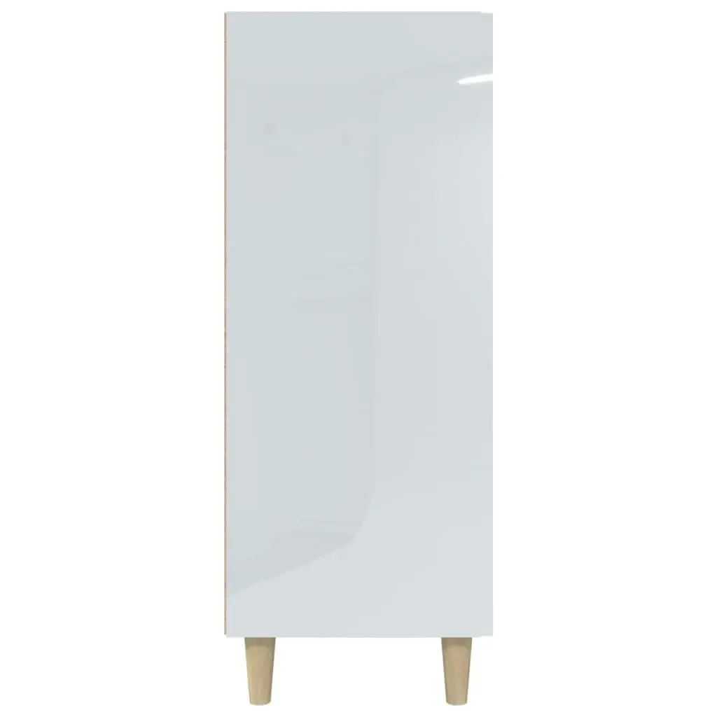 Sideboard High Gloss White 69.5x34x90 cm Engineered Wood 812174