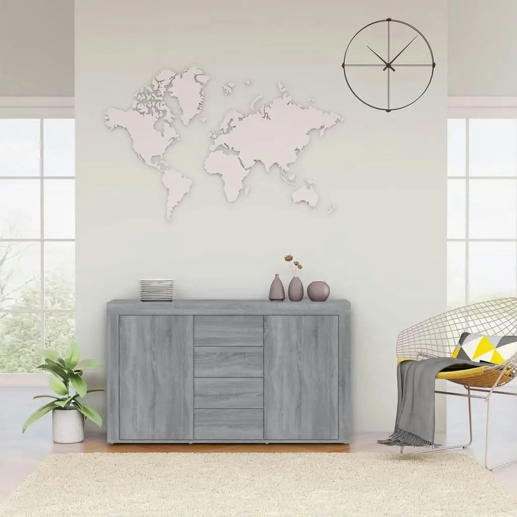 Sideboard Grey Sonoma 120x36x69 cm Engineered Wood 815493