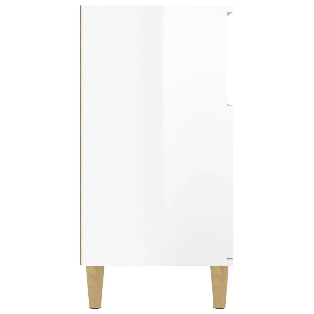 Sideboard High Gloss White 60x35x70 cm Engineered Wood 821142