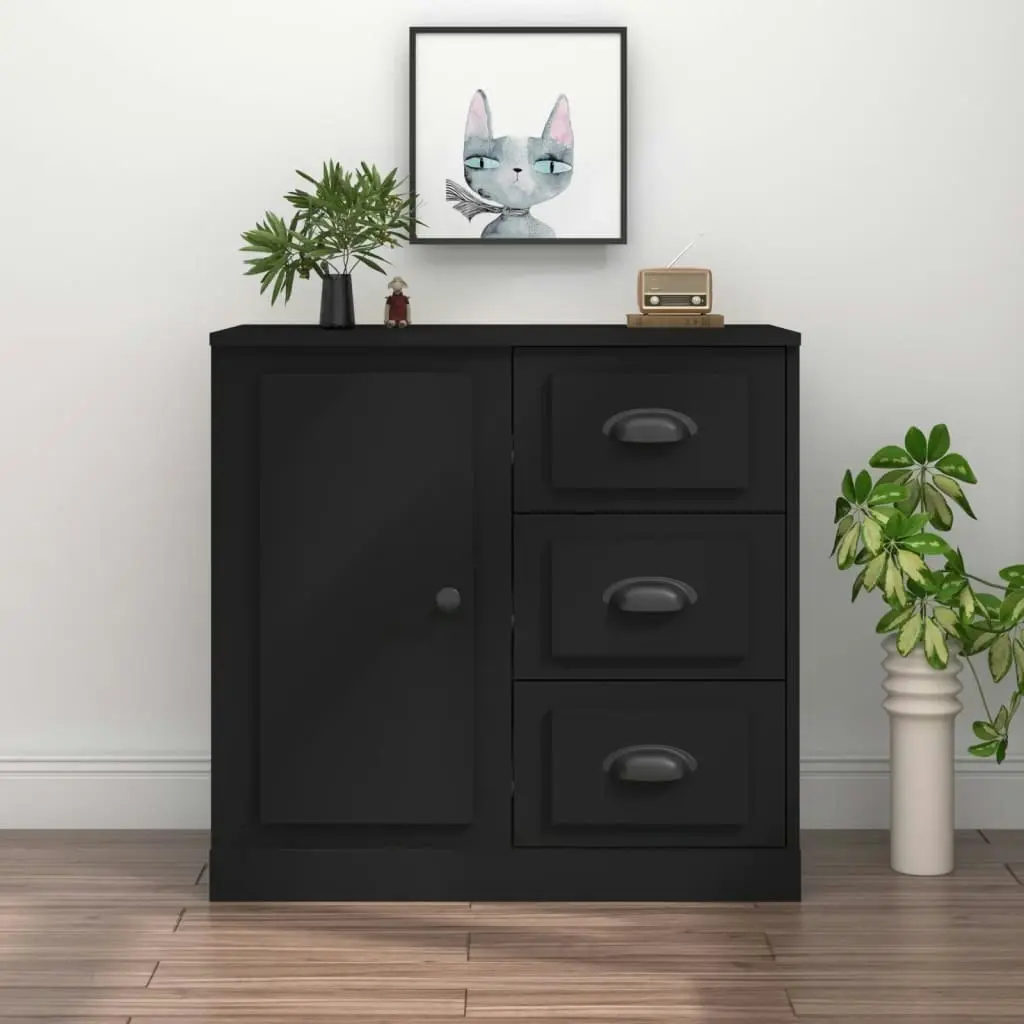 Sideboard Black 70x35.5x67.5 cm Engineered Wood 816193