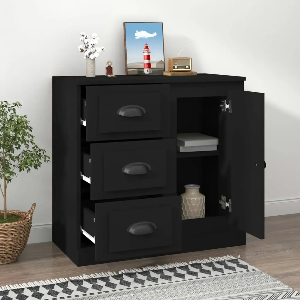 Sideboard Black 70x35.5x67.5 cm Engineered Wood 816193