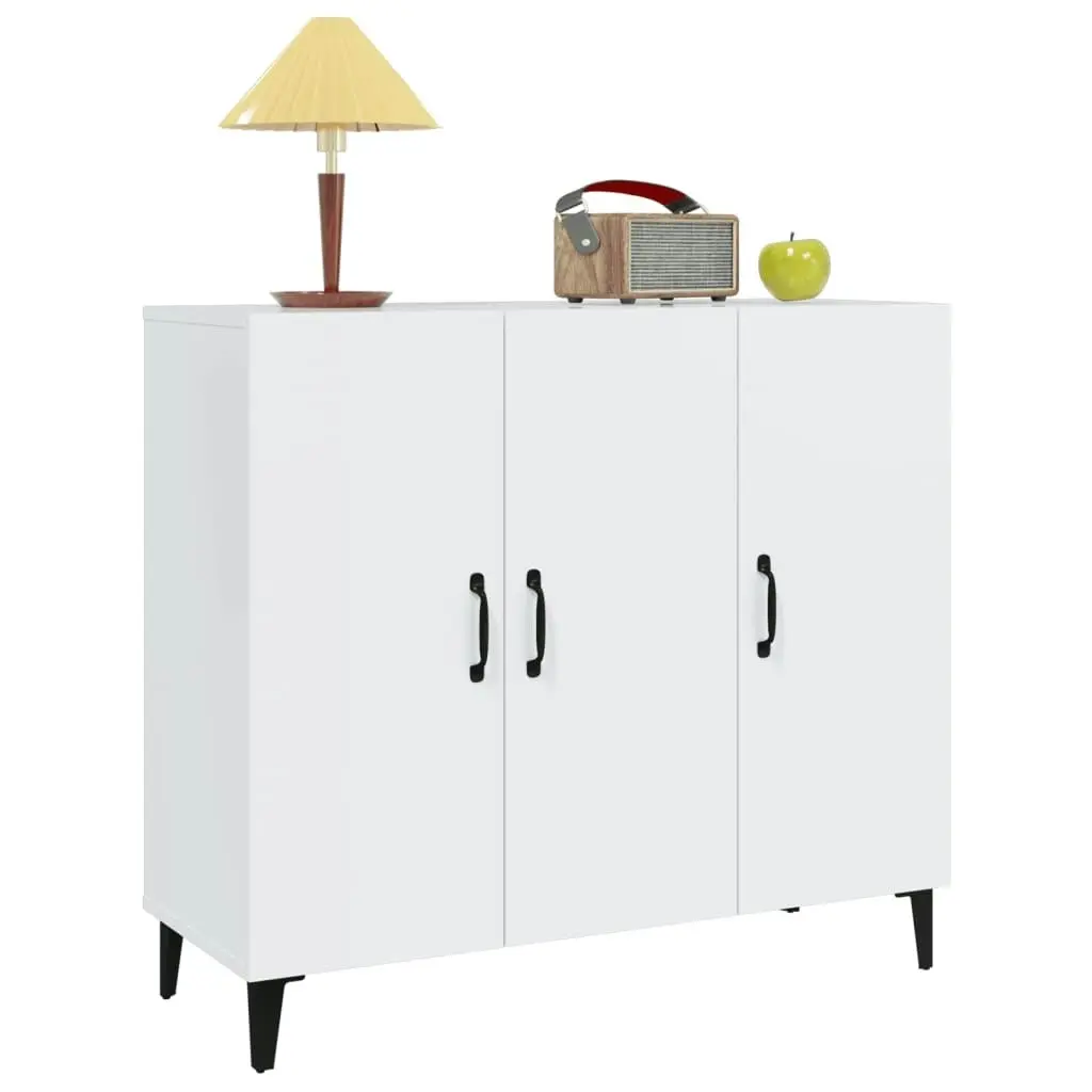 Sideboard High Gloss White 90x34x80 cm Engineered Wood 812507