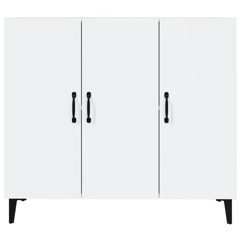 Sideboard High Gloss White 90x34x80 cm Engineered Wood 812507