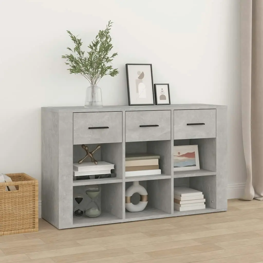 Sideboard Concrete Grey 100x30x59.5 cm Engineered Wood 821008