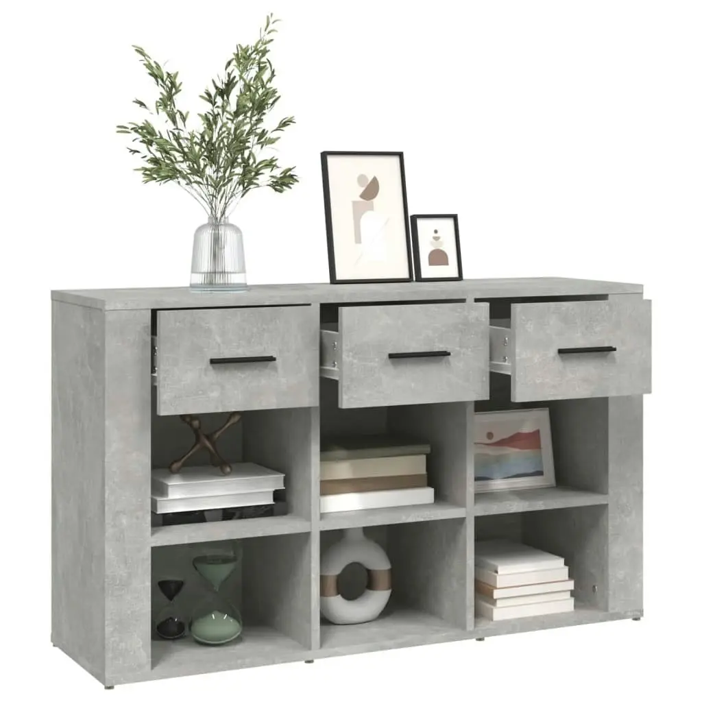 Sideboard Concrete Grey 100x30x59.5 cm Engineered Wood 821008