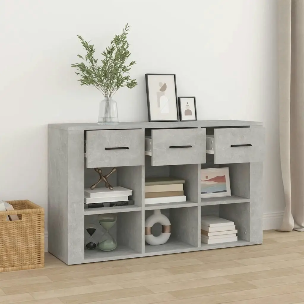 Sideboard Concrete Grey 100x30x59.5 cm Engineered Wood 821008