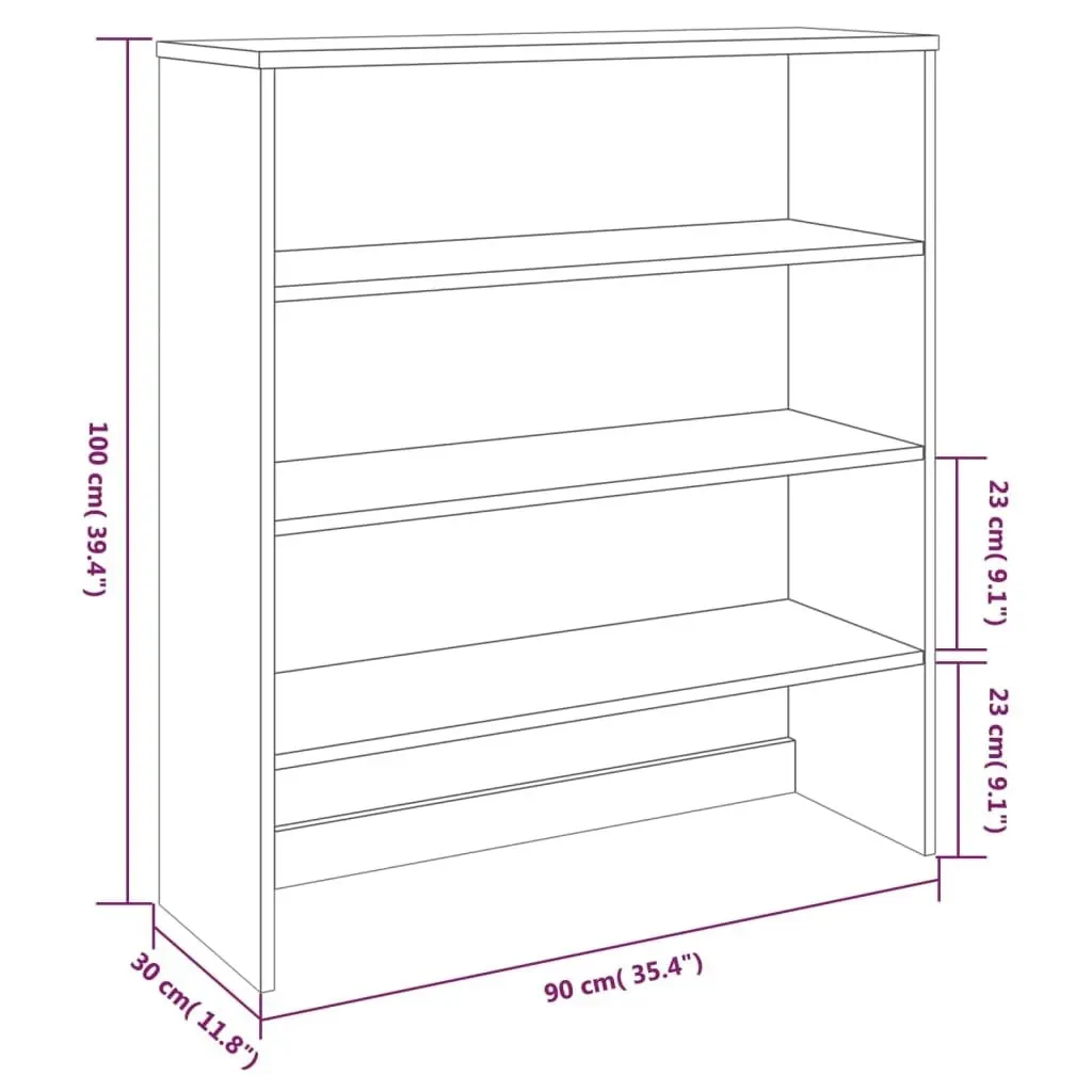 Top for Highboard"HAMAR" Dark Grey 90x30x100cm Solid Wood Pine 340434