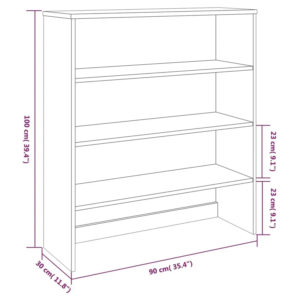 Top for Highboard"HAMAR" Light Grey 90x30x100cm Solid Wood Pine 340435