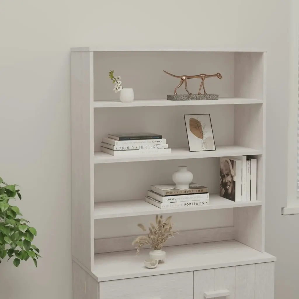 Top for Highboard"HAMAR" White 90x30x100cm Solid Wood Pine 340433