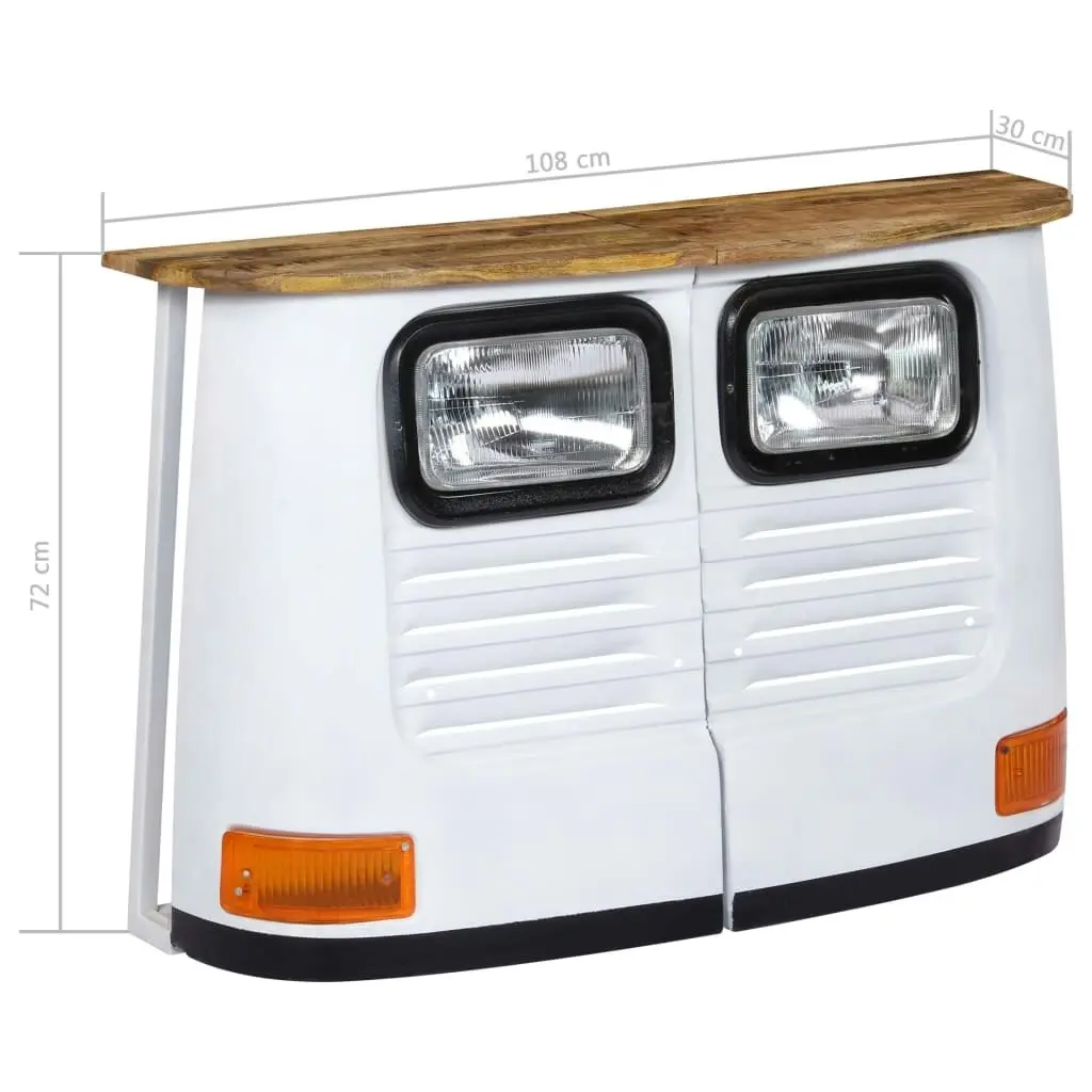 Truck Sideboard Solid Mango Wood White 246243