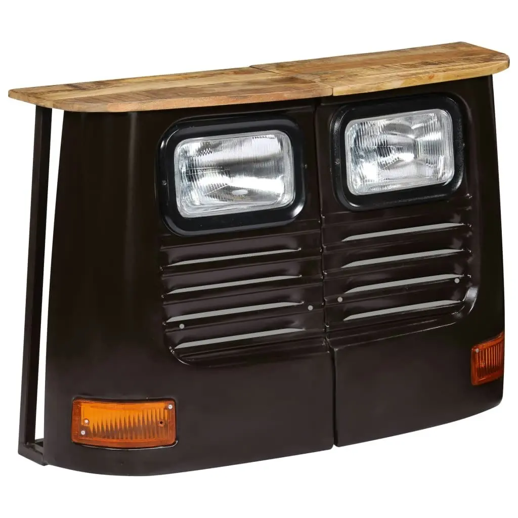 Truck Sideboard Solid Mango Wood Dark Grey 246244