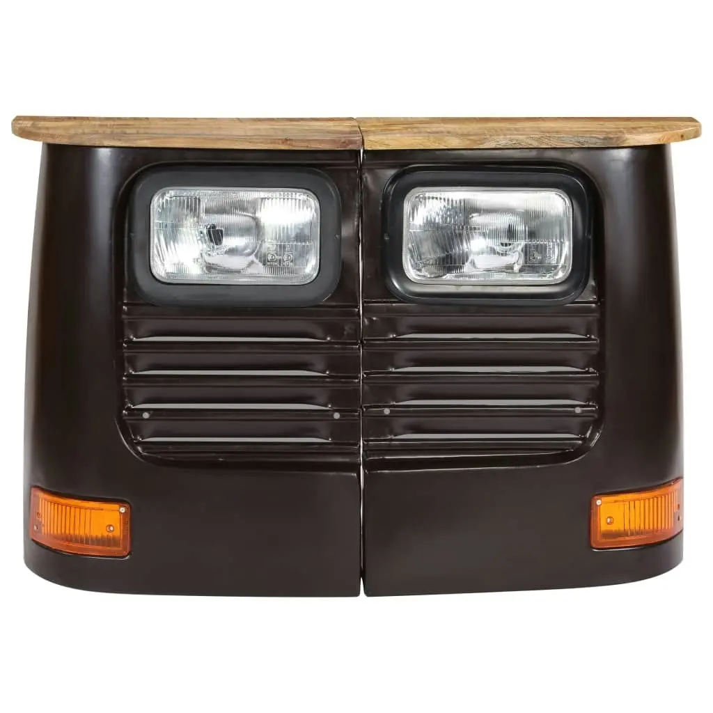 Truck Sideboard Solid Mango Wood Dark Grey 246244