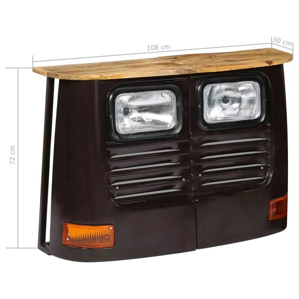 Truck Sideboard Solid Mango Wood Dark Grey 246244