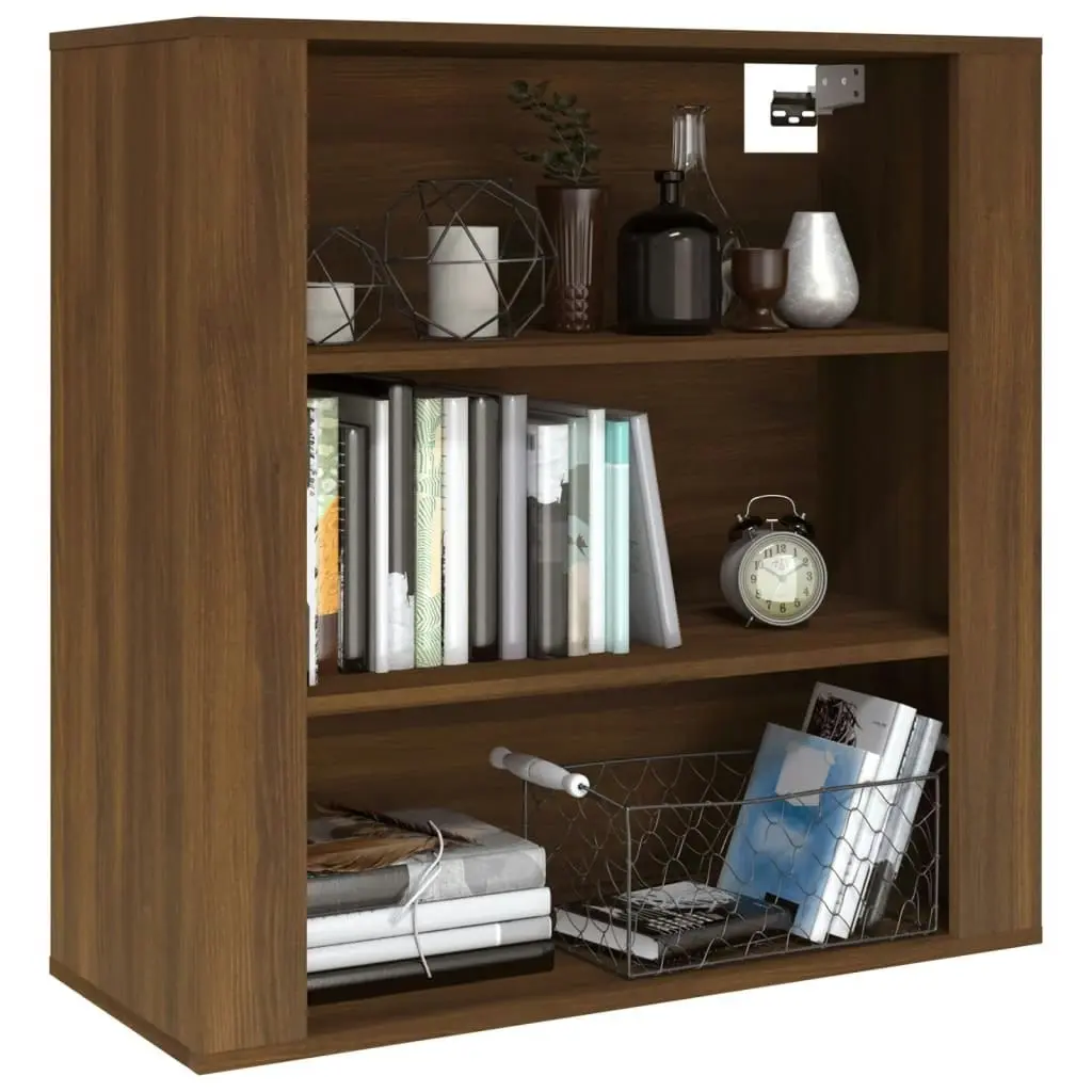 Wall Cabinet Brown Oak 80x33x80 cm Engineered Wood 816599