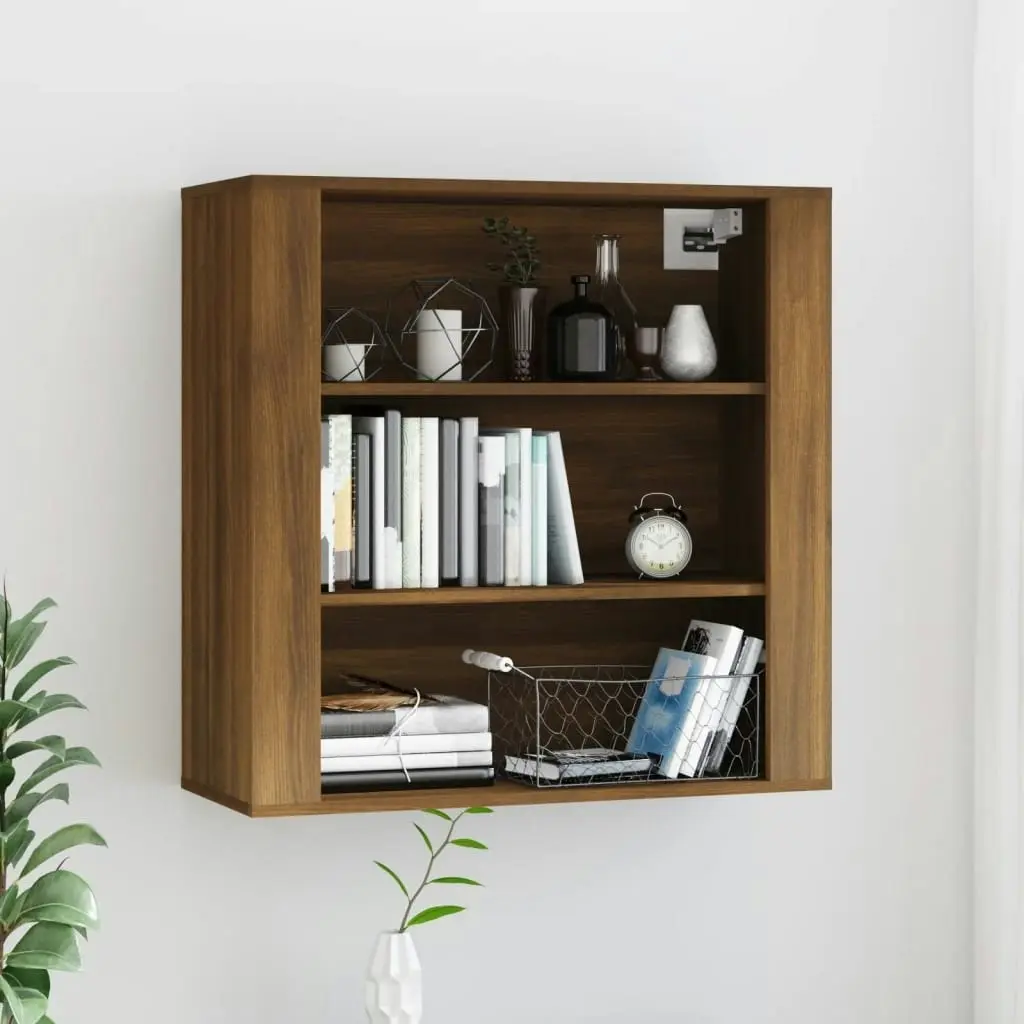 Wall Cabinet Brown Oak 80x33x80 cm Engineered Wood 816599