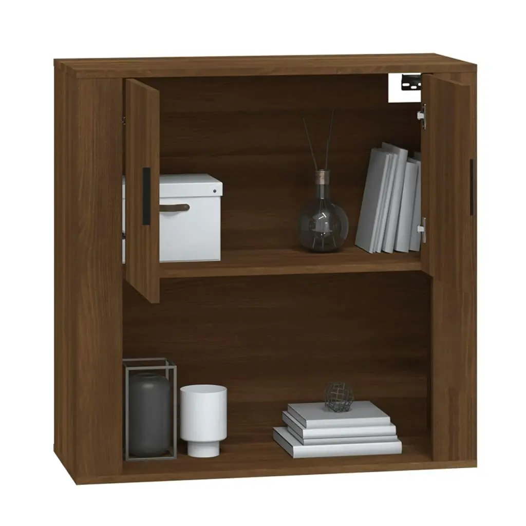 Wall Cabinet Brown Oak 80x33x80 cm Engineered Wood 816591